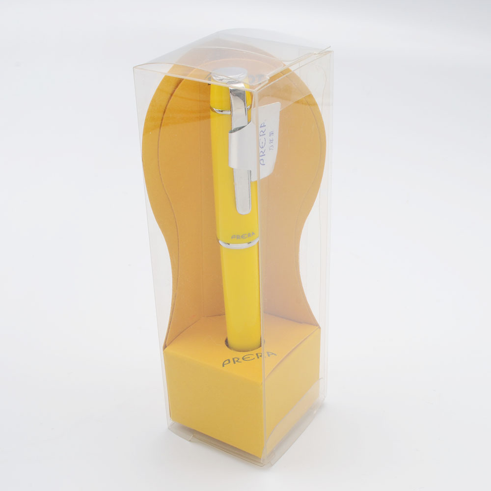 Pilot Prera Fountain Pen - Yellow w/Chrome Trim, C/C, Medium Super